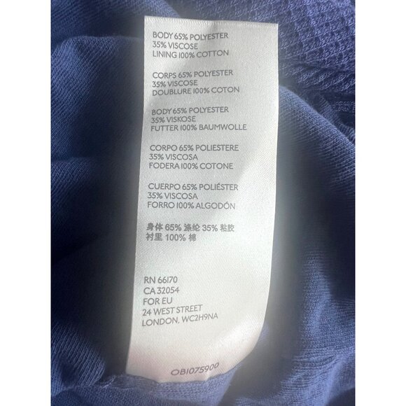 Free People Womens Bondi Thermal Long Sleeve Blouson True Blue Medium - Picture 7 of 16